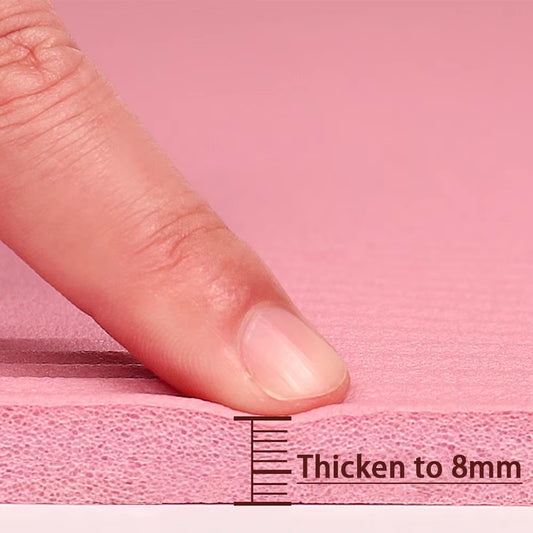 8Mm NBR Yoga Mat anti Slip Thickened Style for Beginners, Home Yoga Mat for Sports, Dance, Fitness Floor Mat Equipment