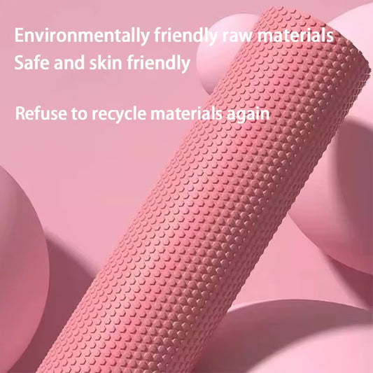 Yoga Roller round EVA Foam Cylinder Hexagonal Roller for Pilates Exercise Enhanced Home Workouts Diameter 9.6Cm Length 30Cm