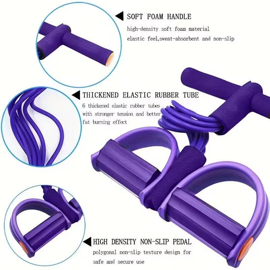 Multifunctional Elastic Yoga Resistance Bands, & PVC Material, Home Gym Fitness Equipment for Stretching Exercises
