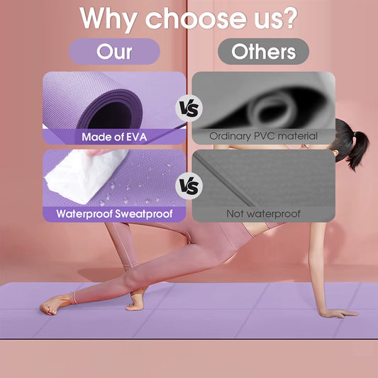 Foldable Yoga Mat Eco Friendly EVA Folding Travel Fitness Exercise Mat 3Mm/4Mm/6Mm Thicknesses for Yoga Pilates & Floor Workouts