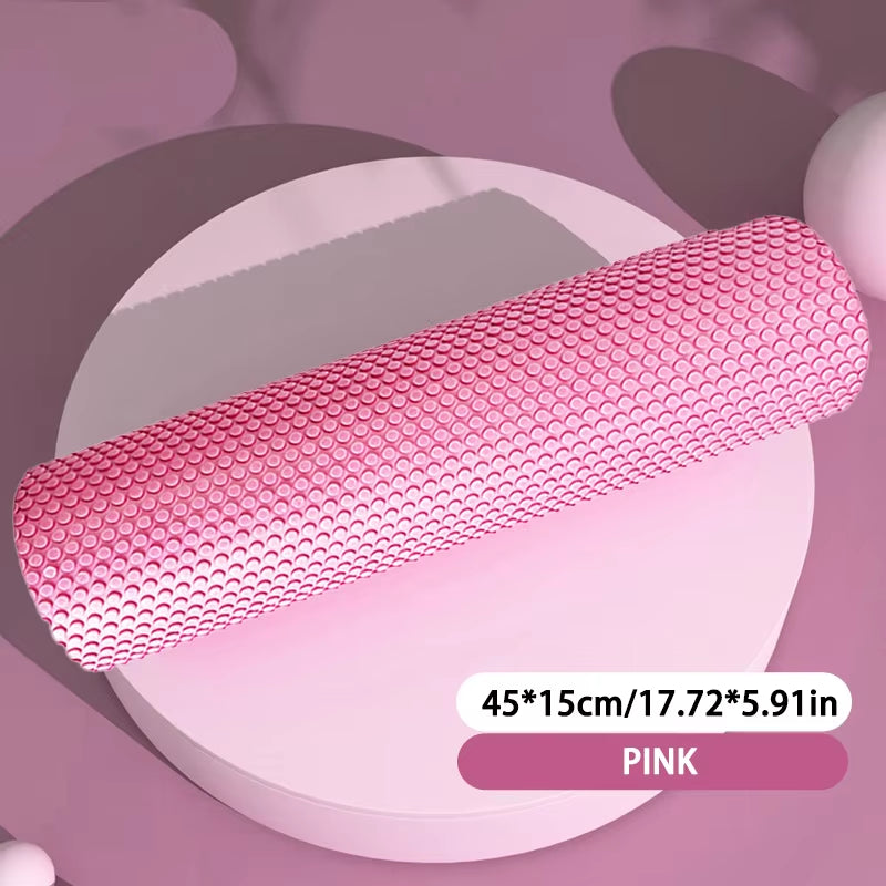Yoga Roller round EVA Foam Cylinder Hexagonal Roller for Pilates Exercise Enhanced Home Workouts Diameter 9.6Cm Length 30Cm