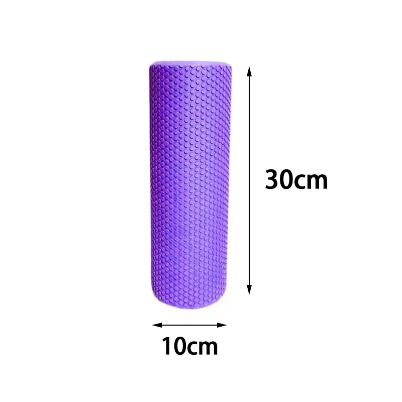 Yoga Roller round EVA Foam Cylinder Hexagonal Roller for Pilates Exercise Enhanced Home Workouts Diameter 9.6Cm Length 30Cm
