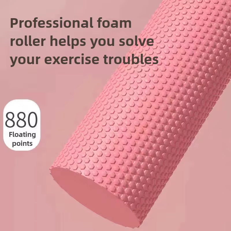 Yoga Roller round EVA Foam Cylinder Hexagonal Roller for Pilates Exercise Enhanced Home Workouts Diameter 9.6Cm Length 30Cm
