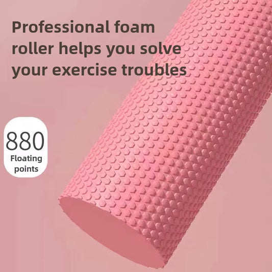 Yoga Roller round EVA Foam Cylinder Hexagonal Roller for Pilates Exercise Enhanced Home Workouts Diameter 9.6Cm Length 30Cm