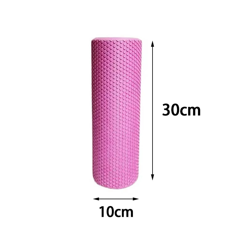 Yoga Roller round EVA Foam Cylinder Hexagonal Roller for Pilates Exercise Enhanced Home Workouts Diameter 9.6Cm Length 30Cm