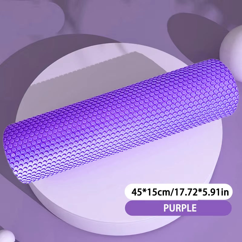 Yoga Roller round EVA Foam Cylinder Hexagonal Roller for Pilates Exercise Enhanced Home Workouts Diameter 9.6Cm Length 30Cm