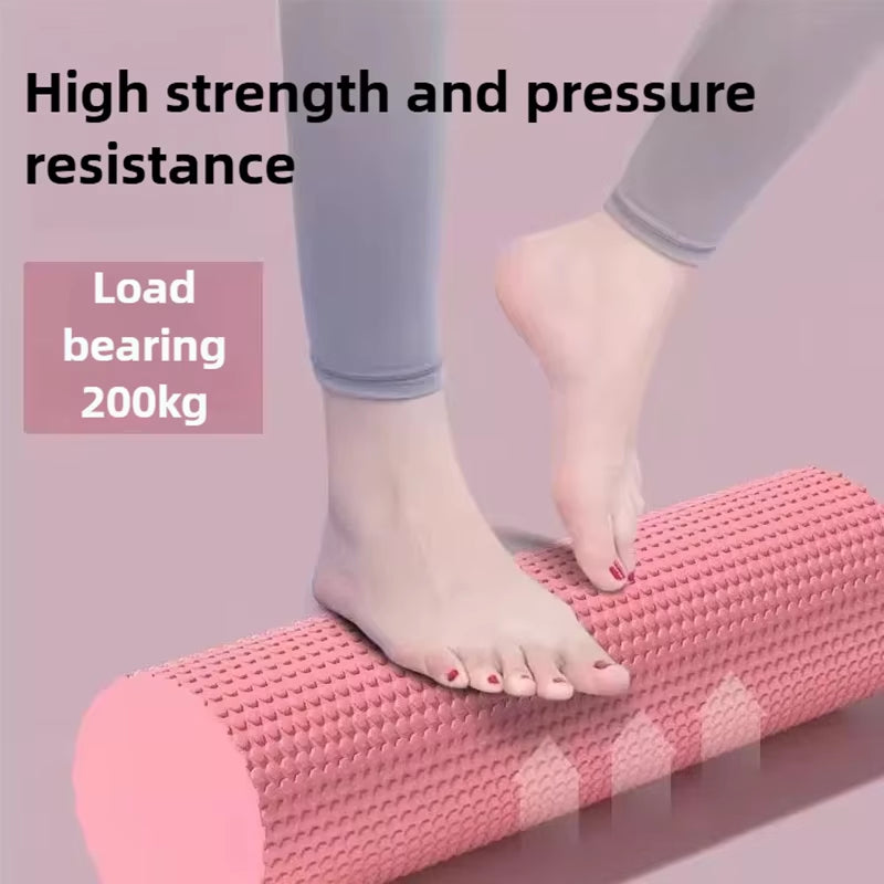 Yoga Roller round EVA Foam Cylinder Hexagonal Roller for Pilates Exercise Enhanced Home Workouts Diameter 9.6Cm Length 30Cm